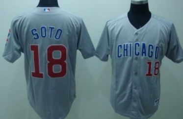 Chicago Cubs #18 Soto Grey Jersey