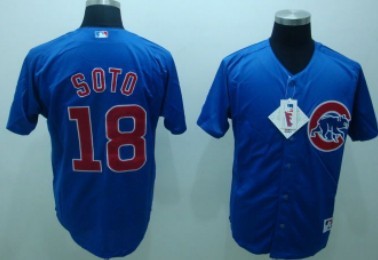Chicago Cubs #18 Soto Blue Jersey