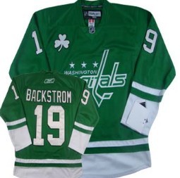 Washington Capitals #19 Nicklas Backstrom St. Patrick's Day Green Jersey