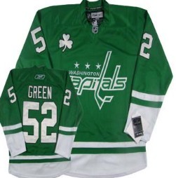 Washington Capitals #52 Mike Green St. Patrick's Day Green Jersey