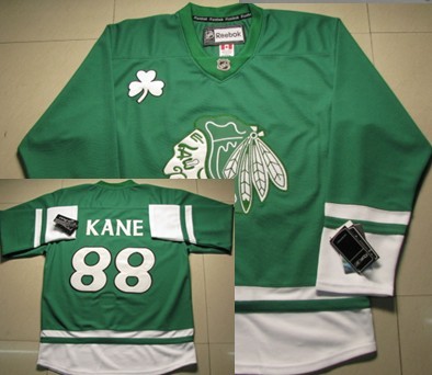 Chicago Blackhawks #88 Patrick Kane St. Patrick's Day Green Jersey