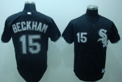 Chicago White Sox #15 Beckham Black Jersey