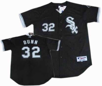 Chicago White Sox #32 Dunn Black Jersey
