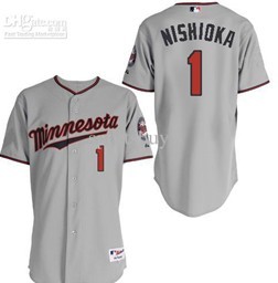 Minnesota Twins #1 Nishioka Gray Jersey
