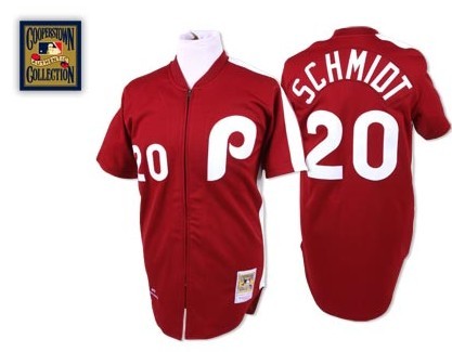 Philadelphia Phillies #20 Mike Schmidt Red Throwback Jersey