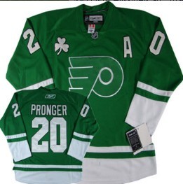 Philadelphia Flyers #20 Chris Pronger St. Patrick's Day Green Jersey