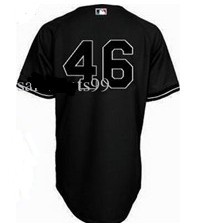 New York Yankees #46 Pettitte Black Jersey