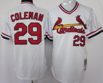St. Louis Cardinals #29 Vince Coleman White Throwback Jersey