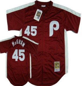Philadelphia Phillies #45 McGram Red Throwback Jersey