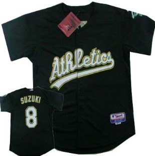 Oakland Athletics #8 Suzuki Black Jersey