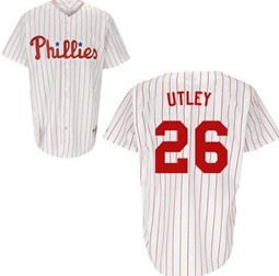 Philadelphia Phillies #26 Utley White Jersey