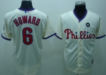 Philadelphia Phillies #6 Howard Cream Jersey