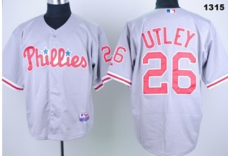 Philadelphia Phillies #26 Utley Gray Jersey
