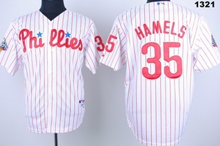 Philadelphia Phillies #35 Hamels White Jersey