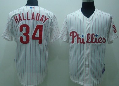Philadelphia Phillies #34 Roy Halladay White Jersey