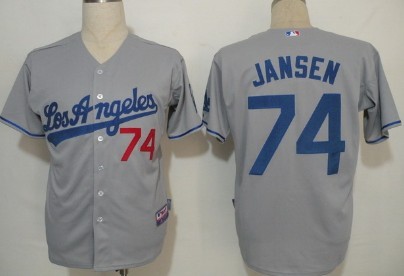Los Angeles Dodgers #74 Jansen Gray Jersey