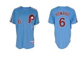 Philadelphia Phillies #6 Howard Blue Jersey