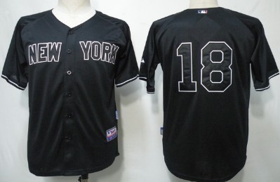 New York Yankees #18 Hiroki Kuroda Black Jersey