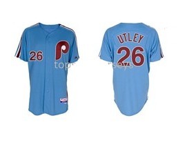 Philadelphia Phillies #26 Utley Blue Jersey