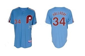 Philadelphia Phillies #34 Halladay Blue Jersey