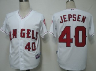 LA Angels of Anaheim #40 Jepsen White Jersey