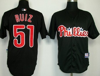 Philadelphia Phillies #51 Ruiz Black Jersey