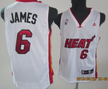 Miami Heat #6 LeBron James White Swingman Jersey