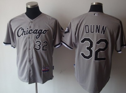 Chicago White Sox #32 Dunn Gray Jersey