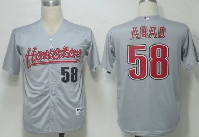 Houston Astros #58 Abad Gray Jersey