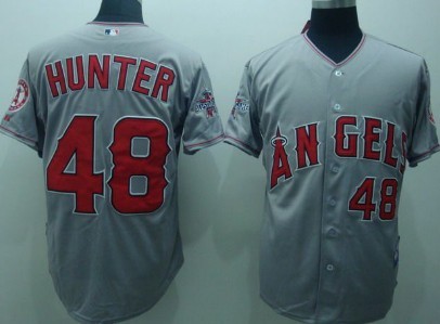 LA Angels of Anaheim #48 Hunter Grey Jersey