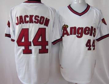 LA Angels of Anaheim #44 Jackson White Throwback Jersey