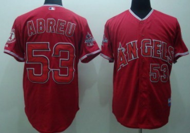 LA Angels of Anaheim #53 Abreu Red Jersey