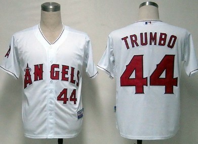 LA Angels of Anaheim #44 Trumbo White Jersey