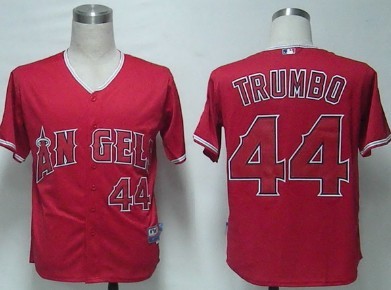 LA Angels of Anaheim #44 Trumbo Red Jersey