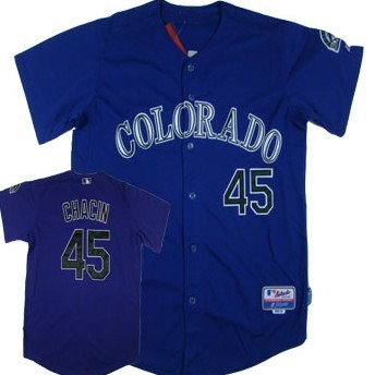 Colorado Rockies #45 Chacin Purple Jersey