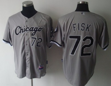 Chicago White Sox #72 Fisk Gray Jersey