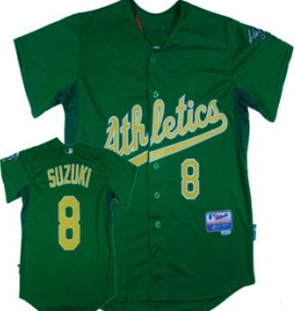 Oakland Athletics #8 Suzuki Green Jersey