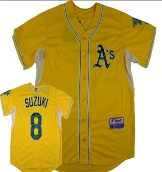 Oakland Athletics #8 Suzuki Yellow Jersey
