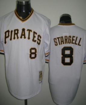 Pittsburgh Pirates #8 Stargell White Throwback Jersey