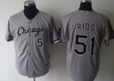 Chicago White Sox #51 Rios Gray Jersey