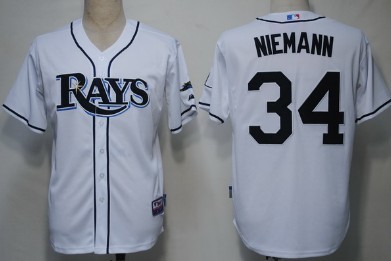 Tampa Bay Rays #34 Niemann White Jersey