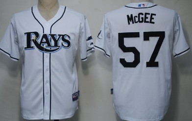 Tampa Bay Rays #57 McGee White Jersey