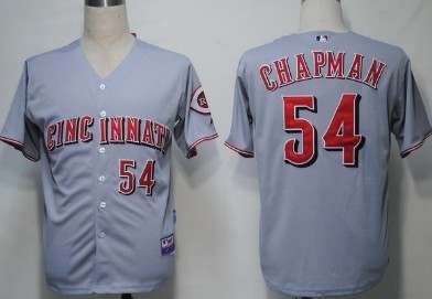 Cincinnati Reds #54 Chapman Gray Jersey