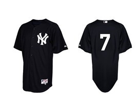 New York Yankees #7 Mickey Mantle 2011 Black Jersey
