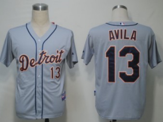 Detroit Tigers #13 Avila Gray Jersey