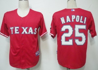 Texas Rangers #25 Napoli Red Jersey