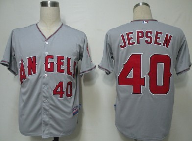 LA Angels of Anaheim #40 Jepsen Gray Jersey