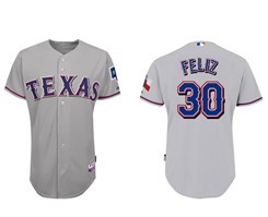 Texas Rangers #30 Feliz Gray Jersey