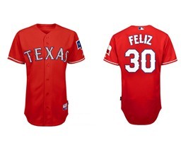 Texas Rangers #30 Feliz Red Jersey