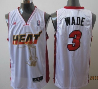 Miami Heat #3 Dwyane Wade White The Finals Commemorative Jersey